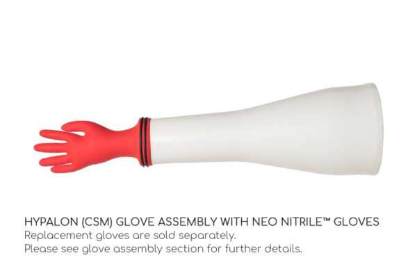 Hypalon CSM Sleeve with neonitrile hand Glove Assembly - Laboratory glovebox gloves