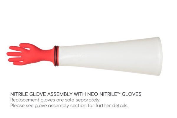Nitrile sleeve with neo nitrile hand glove Laboratory assembly - glovebox gloves